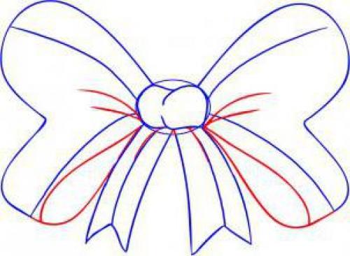 Как нарисовать бантик. Поэтапное рисование бантика