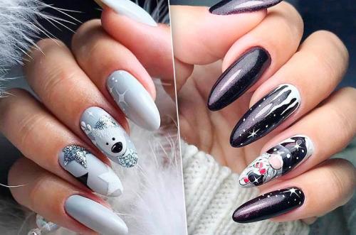 Новогодний шарик на ногтях. 30 идей новогоднего маникюра для любой формы и длины ногтей