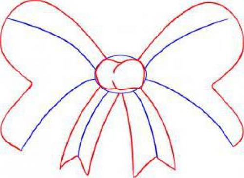 Как нарисовать бантик. Поэтапное рисование бантика