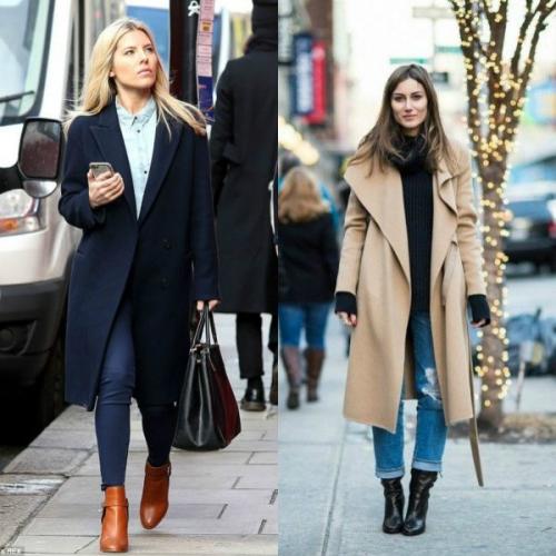 Пальто и ботинки образ. Пальто до колена, выше колена и ниже колена – подбираем обувь для каждого случая