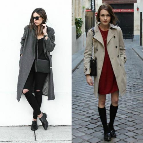 Пальто и ботинки образ. Пальто до колена, выше колена и ниже колена – подбираем обувь для каждого случая