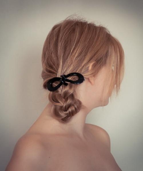 Как заколоть волосы средней длины без челки. Подстегни фолликулы! 13