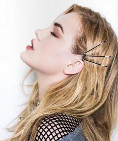 Как заколоть волосы средней длины без челки. Подстегни фолликулы! 29