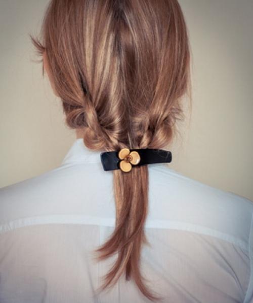 Как заколоть волосы средней длины без челки. Подстегни фолликулы! 15