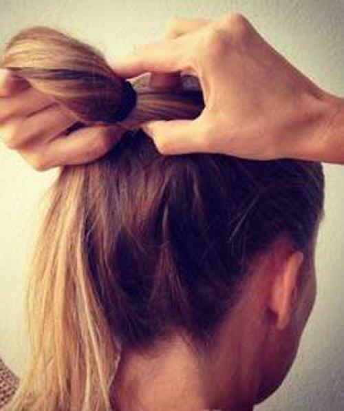 Как заколоть волосы средней длины без челки. Подстегни фолликулы! 18