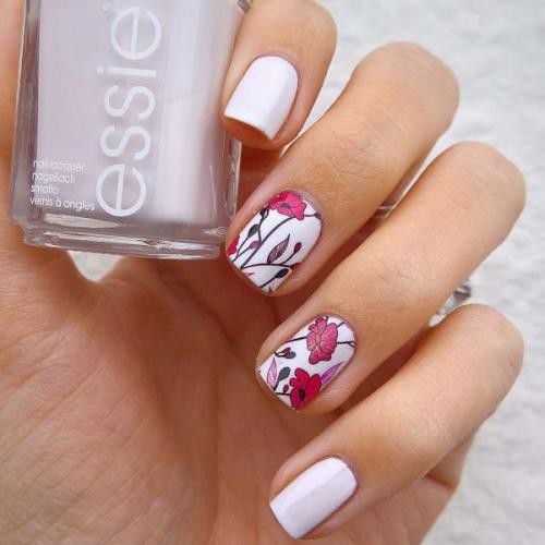 Цветы гель лаком пошагово. Дизайн маникюра с цветами