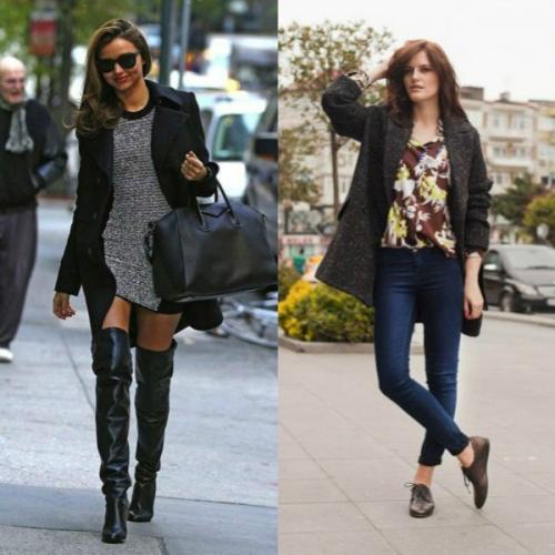 Сапоги к пальто по колено. Пальто до колена, выше колена и ниже колена – подбираем обувь для каждого случая