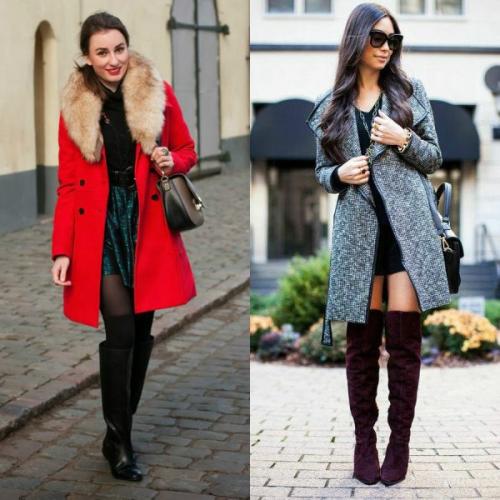 Пальто с какими сапогами носить. Пальто до колена, выше колена и ниже колена – подбираем обувь для каждого случая