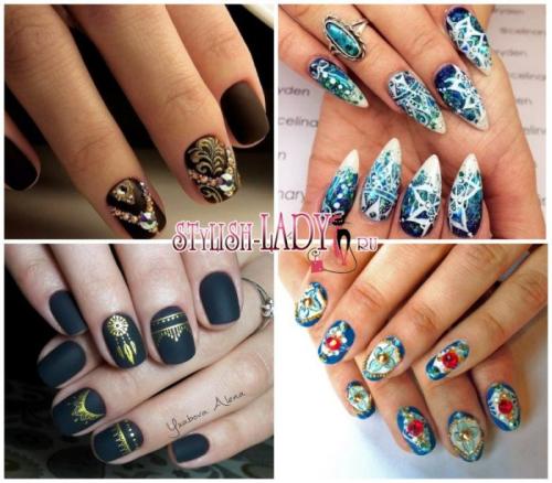 Маникюр с арабскими буквами. Восточный маникюр — идеи замысловатых узоров на ногтях