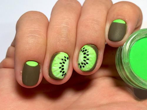 Дизайн ногтей с неоновыми пигментами. Дизайн ногтей с цветными пигментами: идеи маникюра