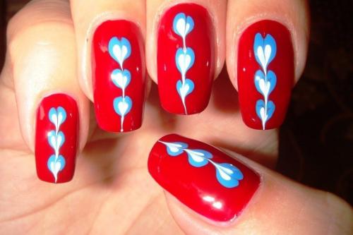 Как нарисовать цветок на ногтях иголкой. Схемы создания рисунков на ногтях