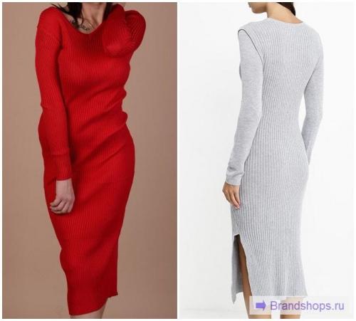 Платье лапша с разрезом. Платье-лапша