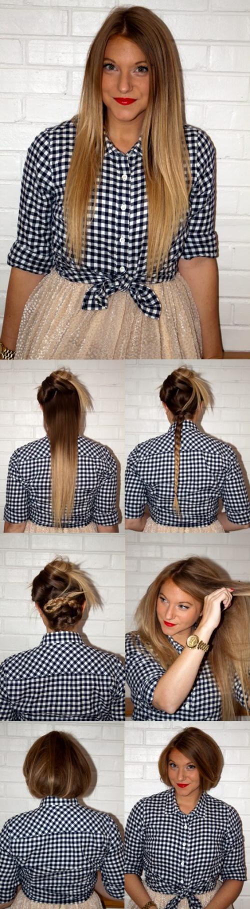 Из длинных волос в короткую стрижку. Короткие волосы без стрижки: узнай, как!