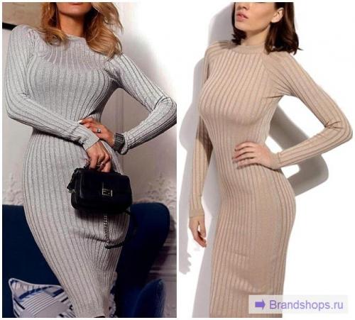 Платье лапша с разрезом. Платье-лапша