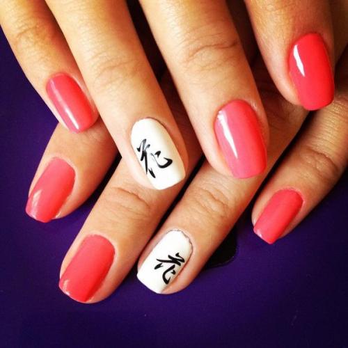 Иероглифы на ногтях значение. Дизайн