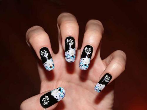Иероглифы на ногтях значение. Дизайн