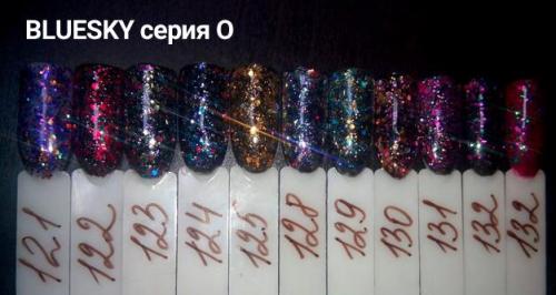 Самые популярные цвета Блюскай. Палитра цветов с номерами: фото