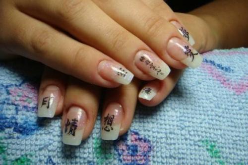 Иероглифы на ногтях значение. Дизайн