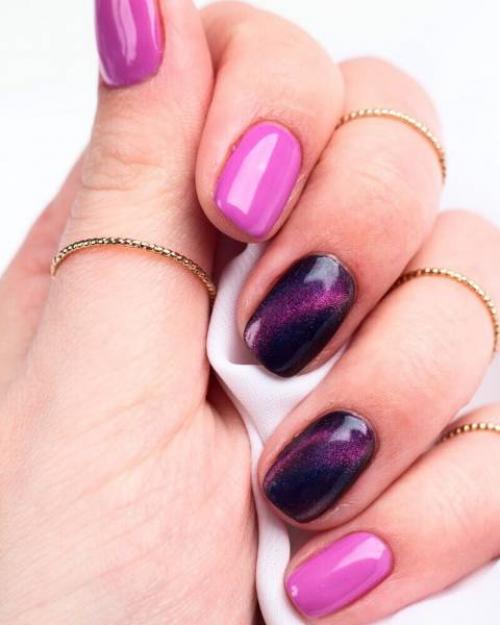 Маникюр с кошками на ногтях