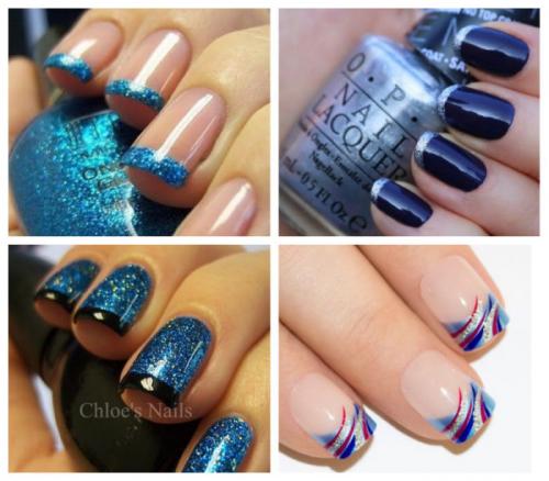 Черный френч с блестками. Удачные идеи цветового решения