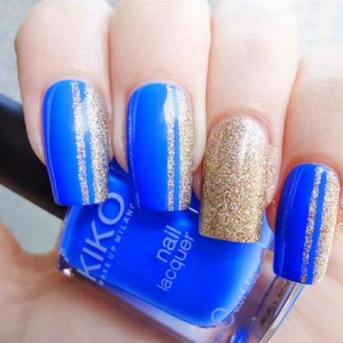 Маникюр белый с синим. Маникюр с синим лаком: фото-идеи дизайна в синих тонах 2019-2020