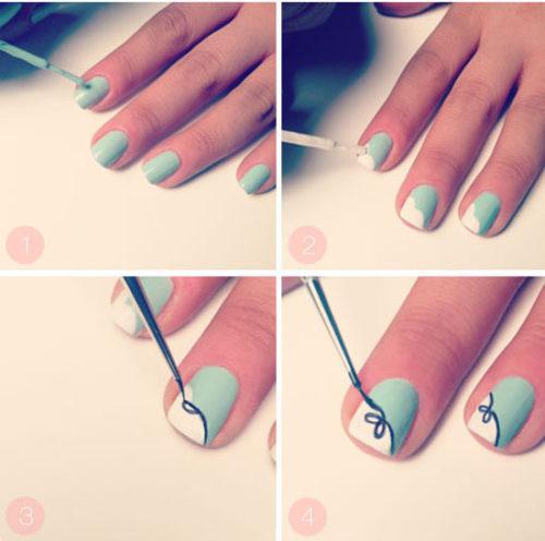 Ногти с бантиком из страз. Бантики на ногтях: фотографии, дизайн, руководство