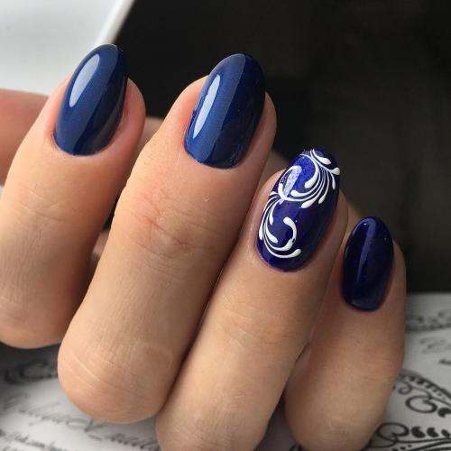 Синий маникюр 2019. Синий маникюр, осень 2019: актуальные идеи маникюра в синем цвете осенью 2019