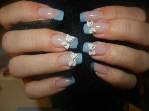 Ногти с бантиком из страз. Бантики на ногтях: фотографии, дизайн, руководство