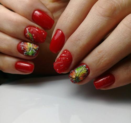 Маникюр на квадратные ногти осень 2019. Тренды маникюра 2019: осенние цвета на ногтях