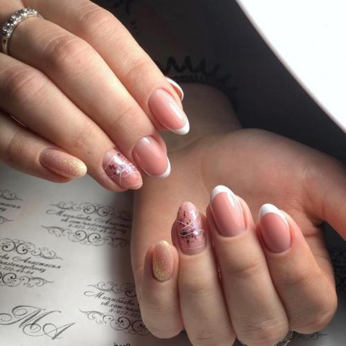 Белый френч с дизайном