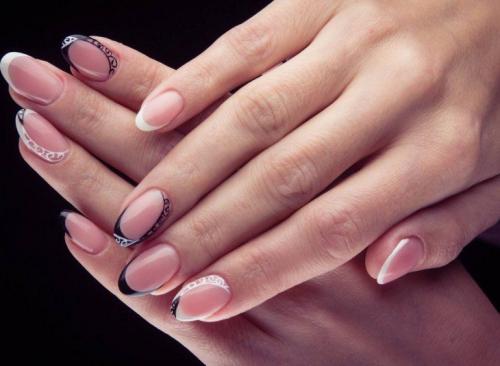 Дизайн ногтей на овальные ногти. Французский маникюр на короткие овальные ногти