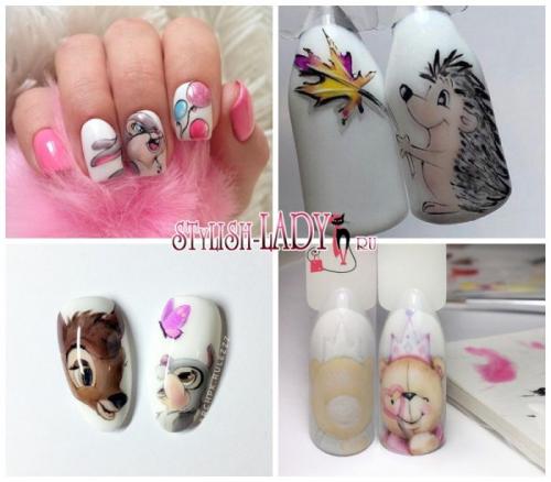 Животные пошагово на ногтях. Особенности