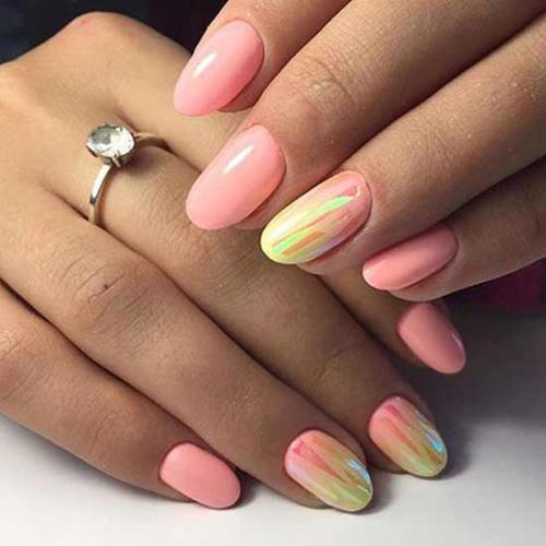 Маникюр акцент на безымянном пальце. Розовый маникюр с акцентом на безымянный палец: воплощение нежности