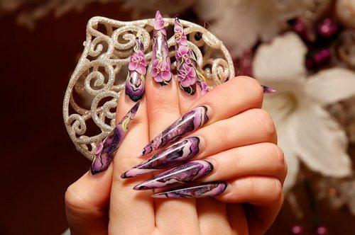 Форма ногтей стилет. Ногти стилеты, нюансы создания красивых острых форм