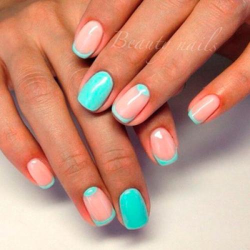 Маникюр разные цвета ногтей. Маникюр – разноцветный френч