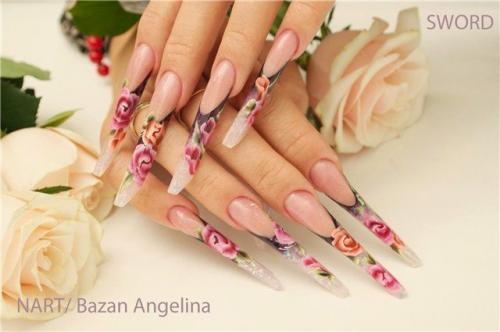 Форма ногтей стилет. Ногти стилеты, нюансы создания красивых острых форм