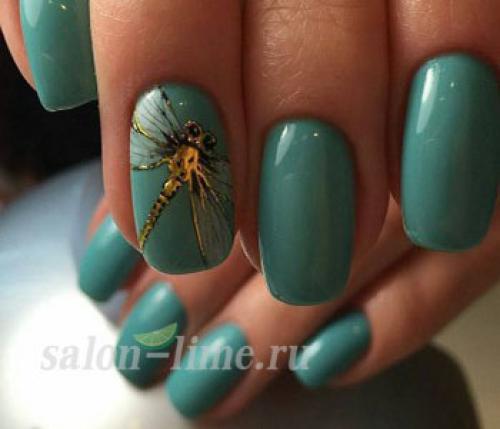 Черный с бирюзовым маникюр на короткие ногти. Модные тенденции бирюзового маникюра в цветовых сочетаниях