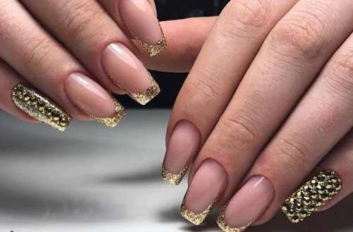 Маникюр золотой гель лак. Особенности нанесения гель-лака 07