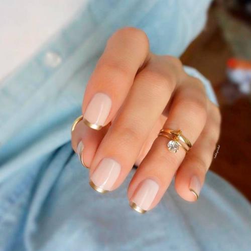 Маникюр золотой гель лак. Особенности нанесения гель-лака 03