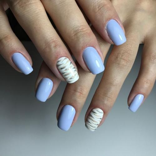 Маникюр голубого цвета 2019. Голубой маникюр 2019: фото-новинки