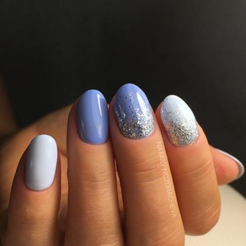 Маникюр голубого цвета 2019. Голубой маникюр 2019: фото-новинки