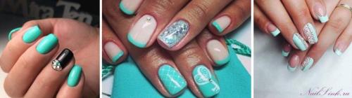 Маникюр под бирюзовый наряд. Какой должен быть цвет ногтей к бирюзовому платью