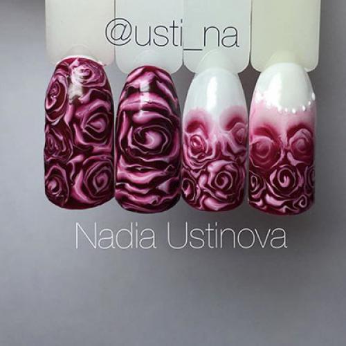 Розы на ногтях по мокрому. Дизайн ногтей Розы по мокрому гель-лаку