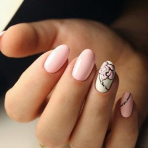 Маникюр с розами на коротких ногтях. Что это такое? 04