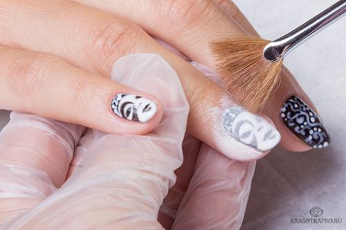 Матовые ногти с глянцевым рисунком. Модный матовый маникюр 2019-2019 – тенденции дизайна ногтей 02