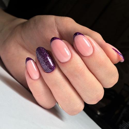 Френч розовый с дизайном. Разновидности розового френча на ногтях, новинки, фото 2019 14