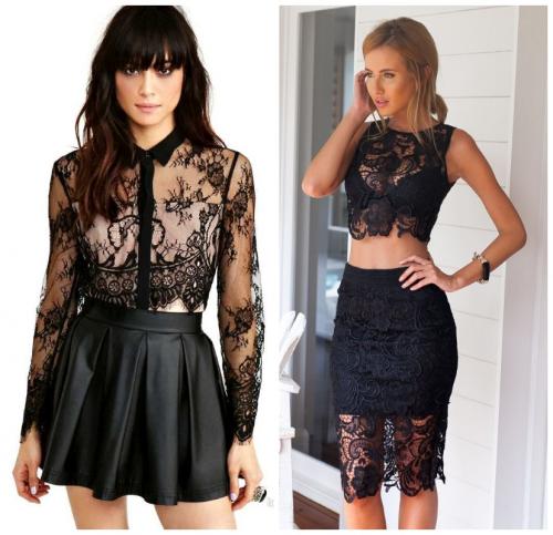 С чем носить блузки прозрачные. Какое белье надевают под прозрачные блузки? 05