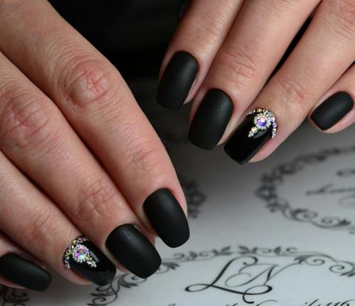 Черные ногти с розовым. Варианты сочетаний 15 Черные ногти с розовым. Варианты сочетаний 15