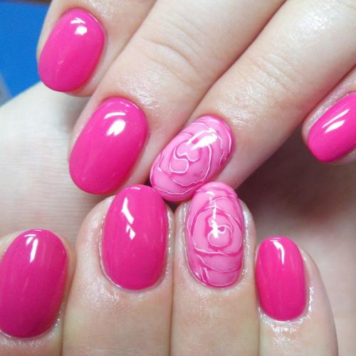 Темно розовый маникюр. Определяемся с дизайном