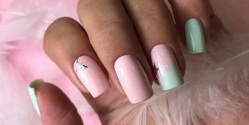 Белый с розовым дизайн ногтей. Нежные пастельные и нюдовые оттенки